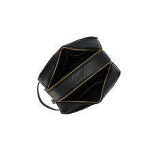 Load image into Gallery viewer, Hugo Wash Bag -  Black With Back And White Strip 
