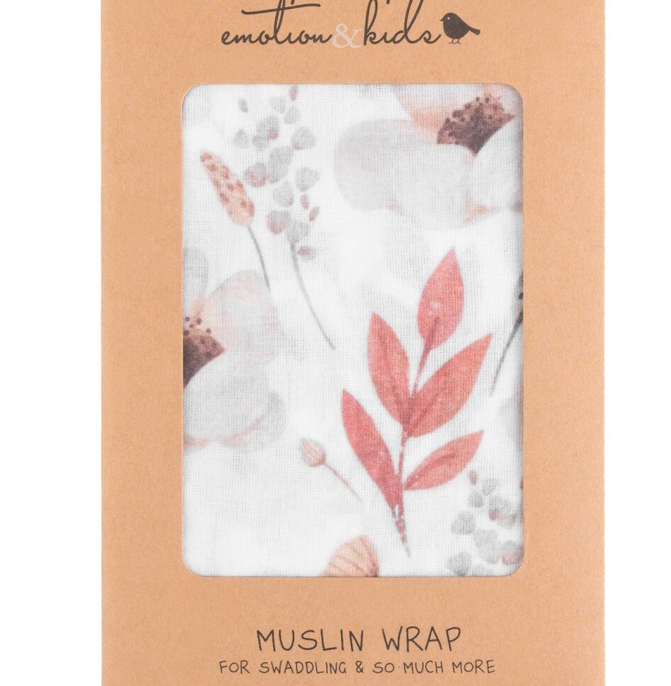 Boho Floral Muslin Wrap 