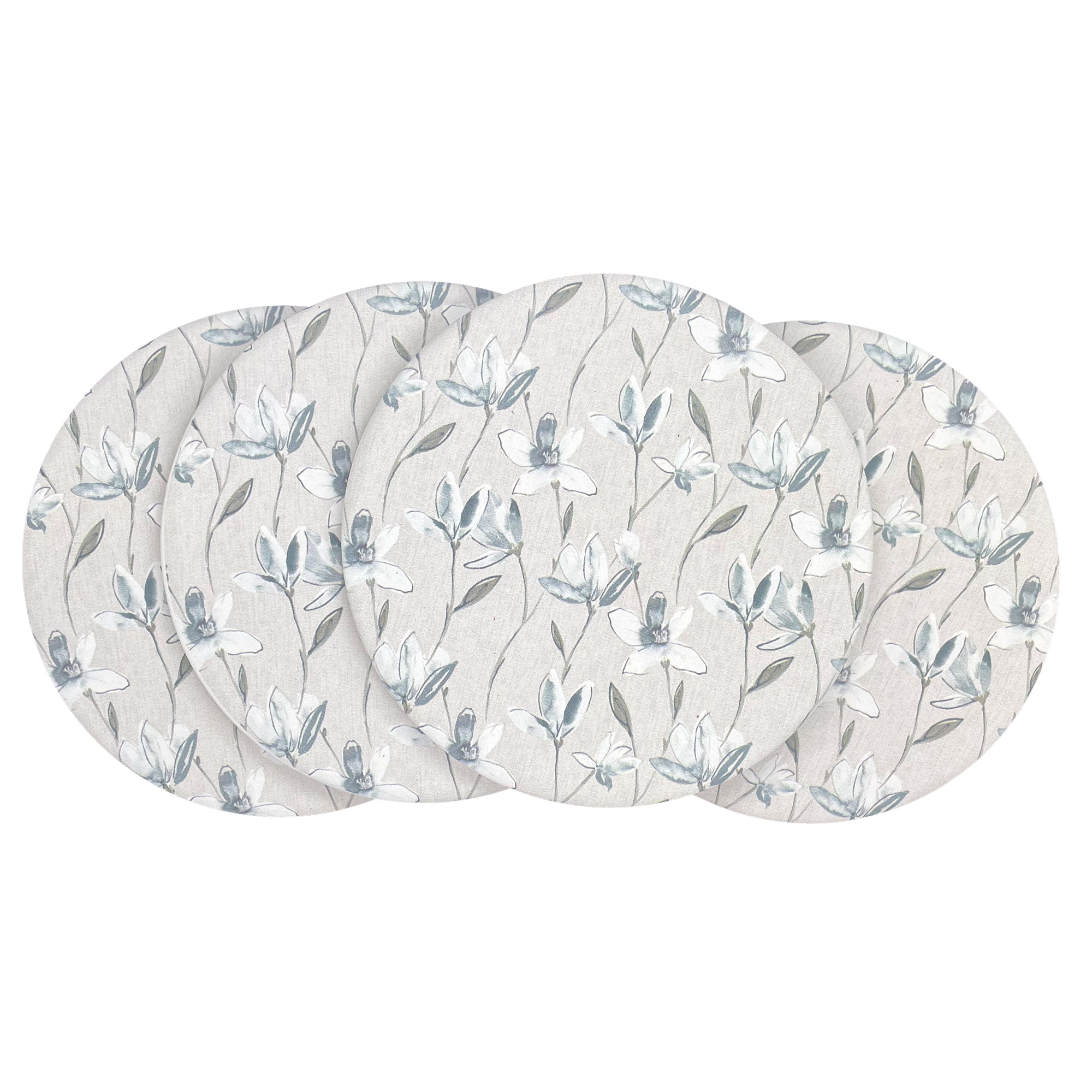 Magnolia Bloom Coaster Ceramic Set Of 4 