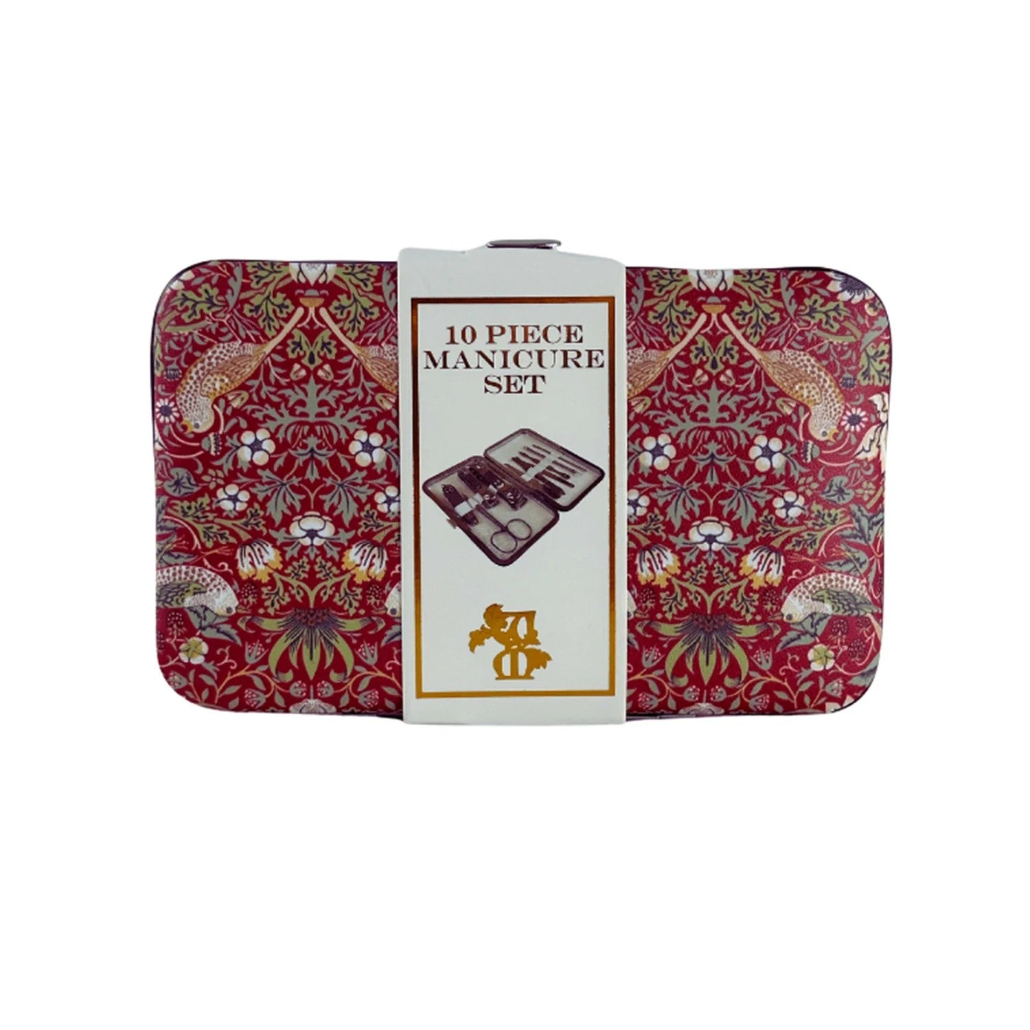 Manicure Set 10pc [des:strawberry Thief Red]