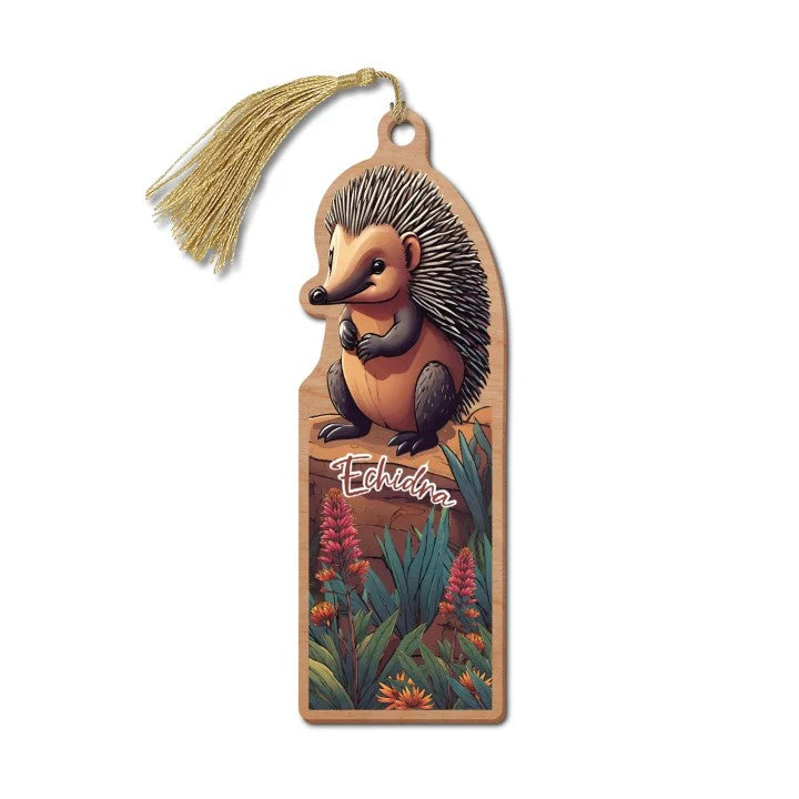 Echidna - Australian Made Wooden Bookmark 