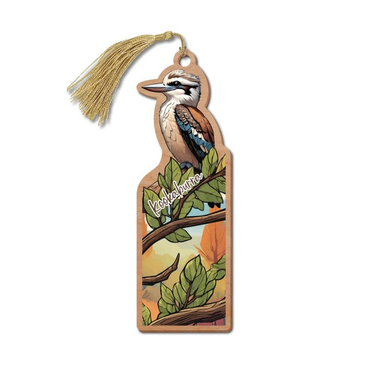 Kookaburra - Australian Made Wooden Bookmark 