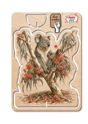 Wooden Greeting Card Koala 