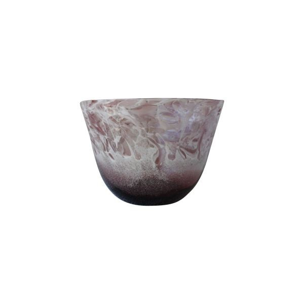 Wendy Glass Round Bowl- Plum 