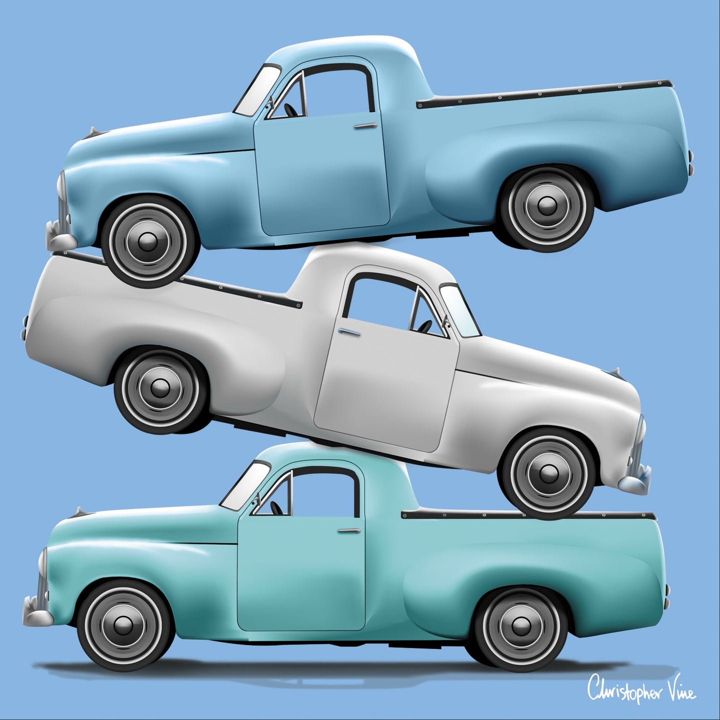 Fj Ute Stack Greeting Card