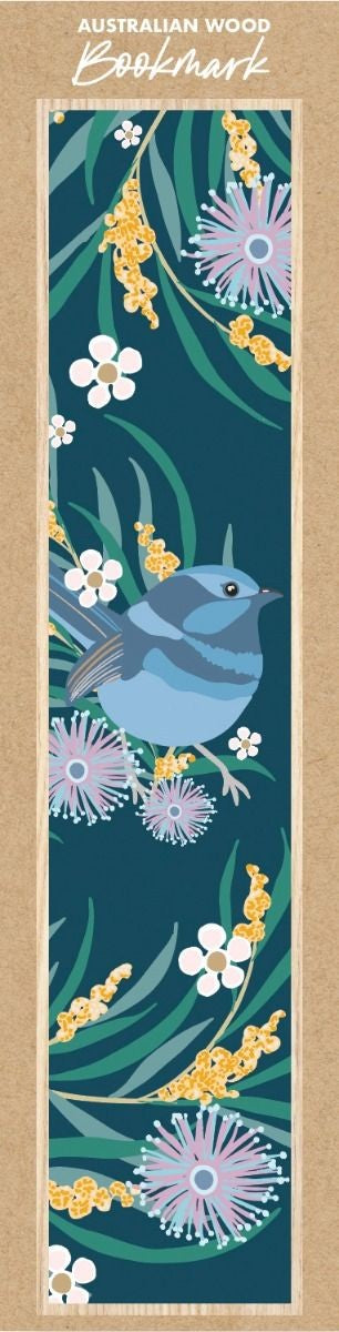 Bookmark - Blue Wren Navy