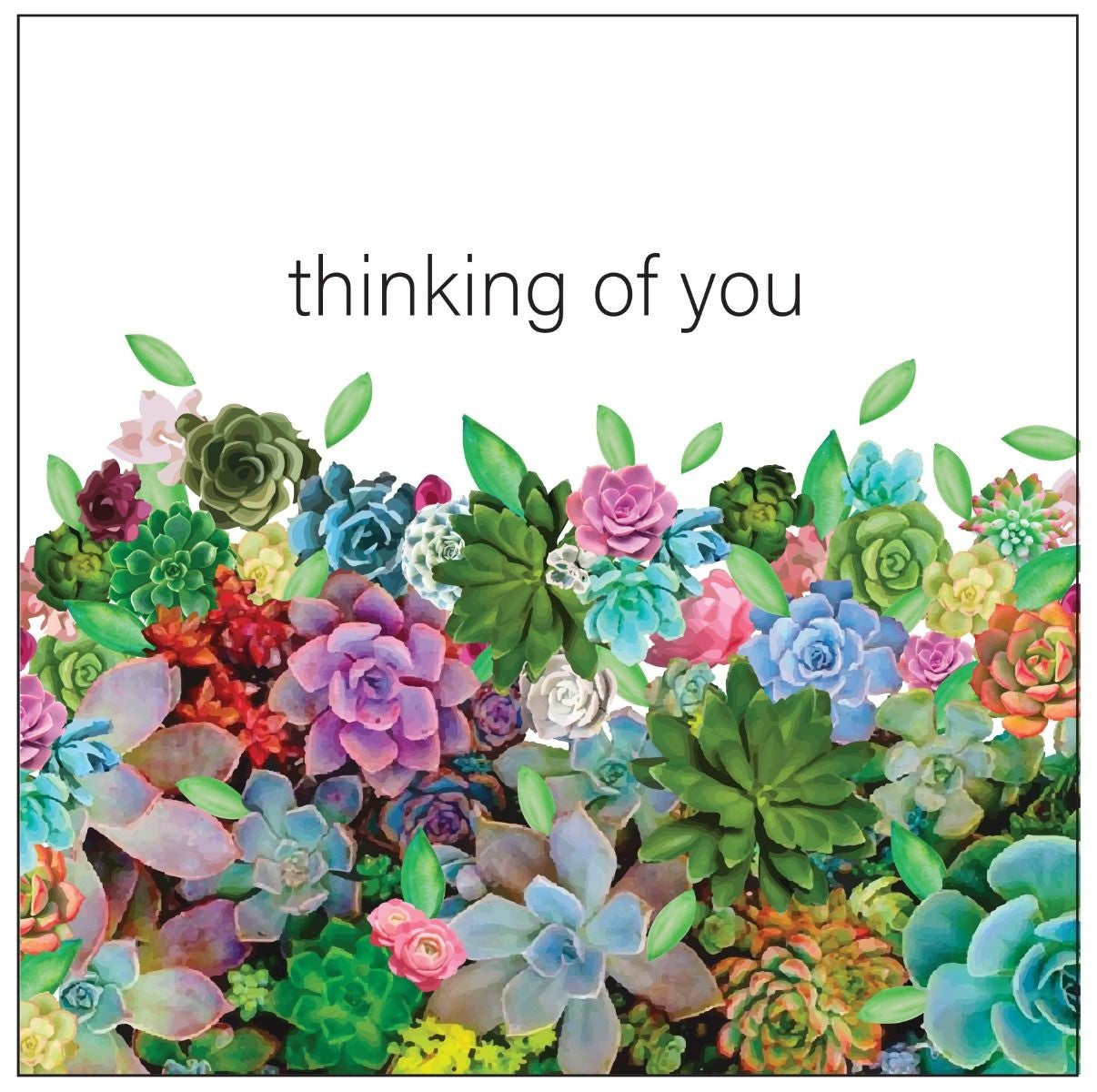 Mini Card - Thinking Of You Succulent