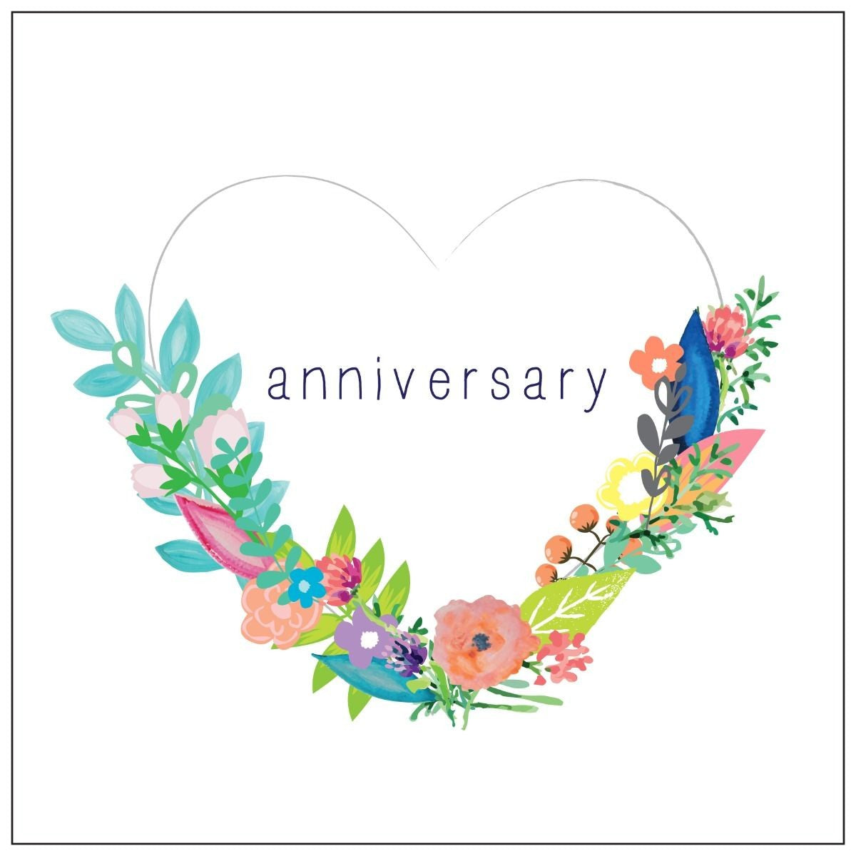 Mini Card -anniversary Heart