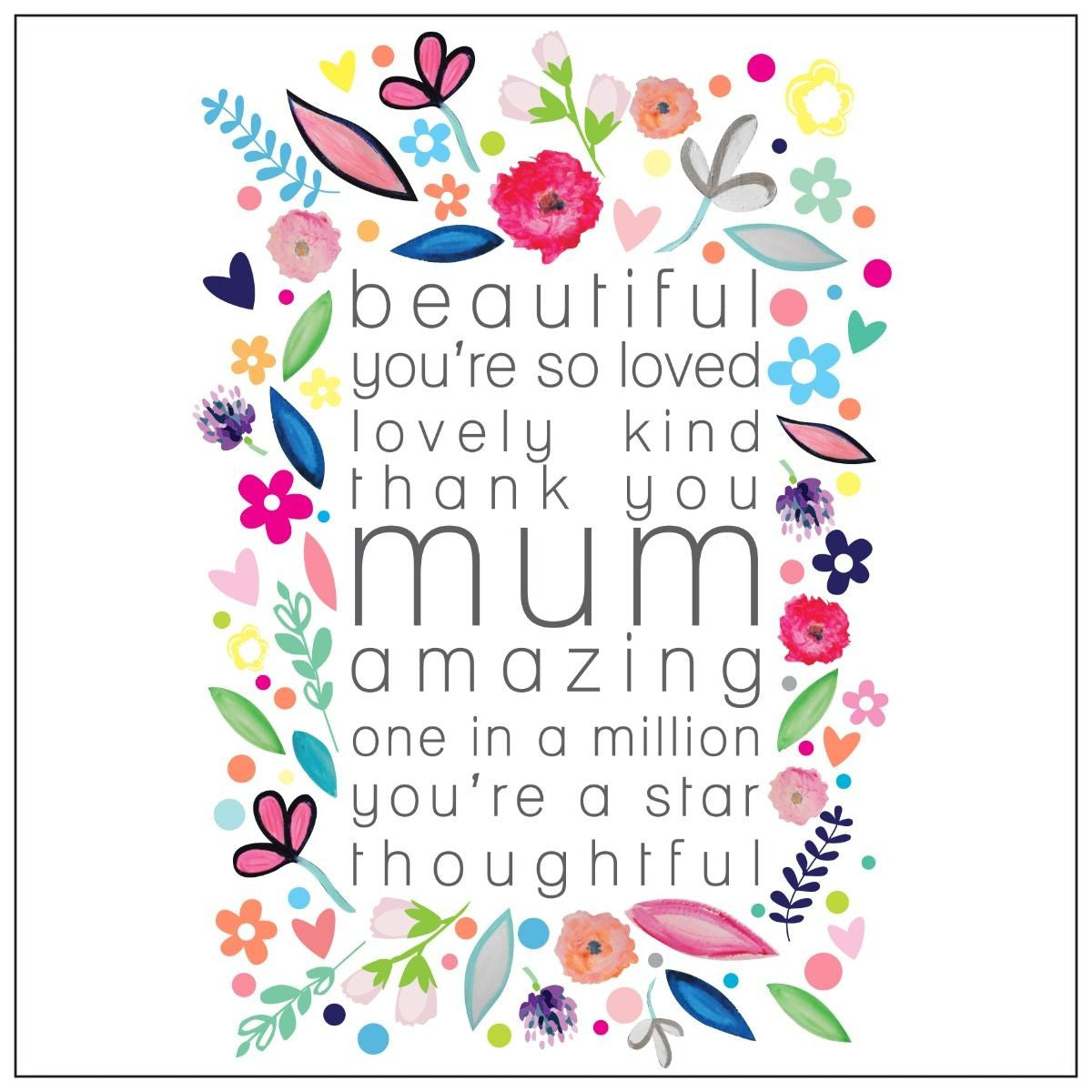 Mini Card - Beautiful Amazing Mum