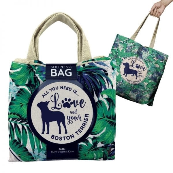 Boston Terrier Reusable Shopping Bag