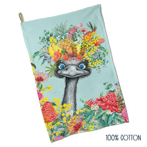 Cotton Tea Towel - Emu Sing