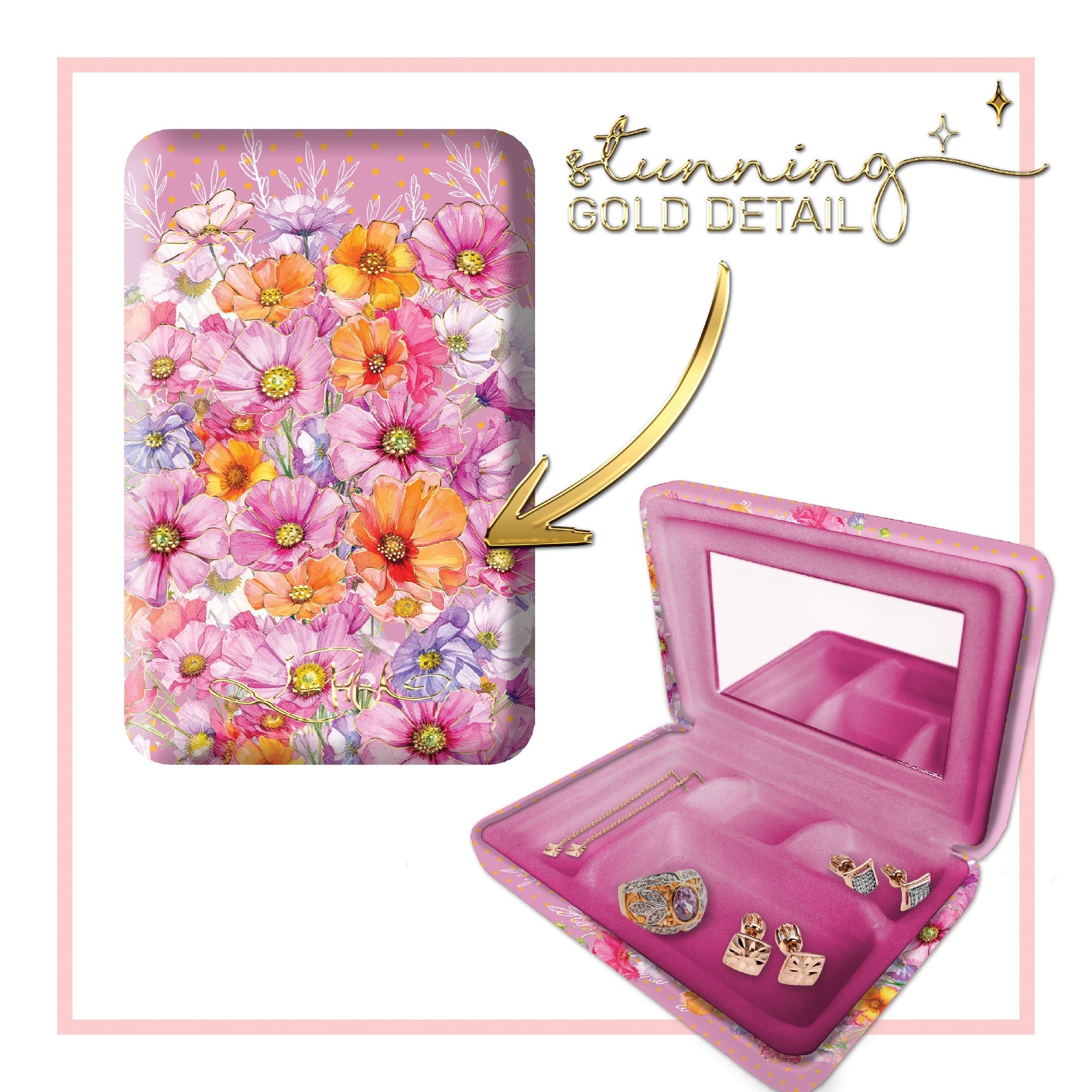 Jewellery Case - Wistful Wildflowers 