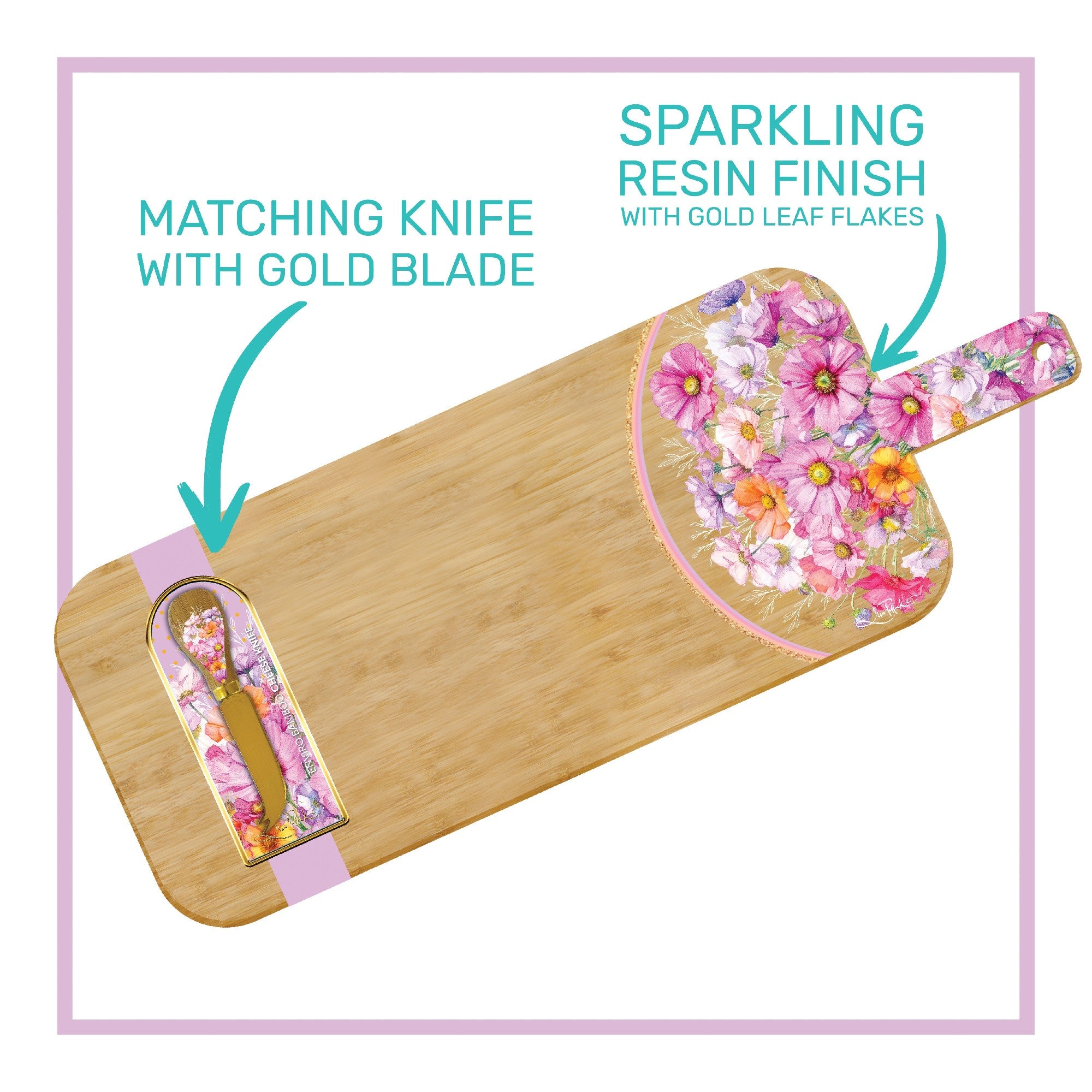 Wistful Wildflowers Resin Platter 