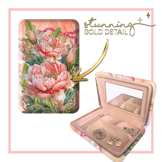 Jewellery Case -coal Peony