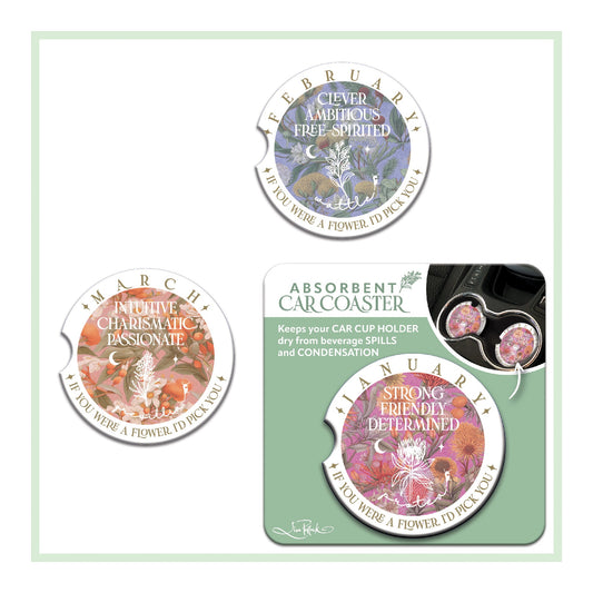 Ceramic Car Coaster - January 
