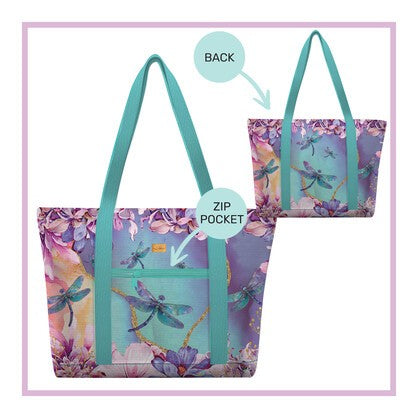 Large Tote Cooler - Delighful Droganflies 