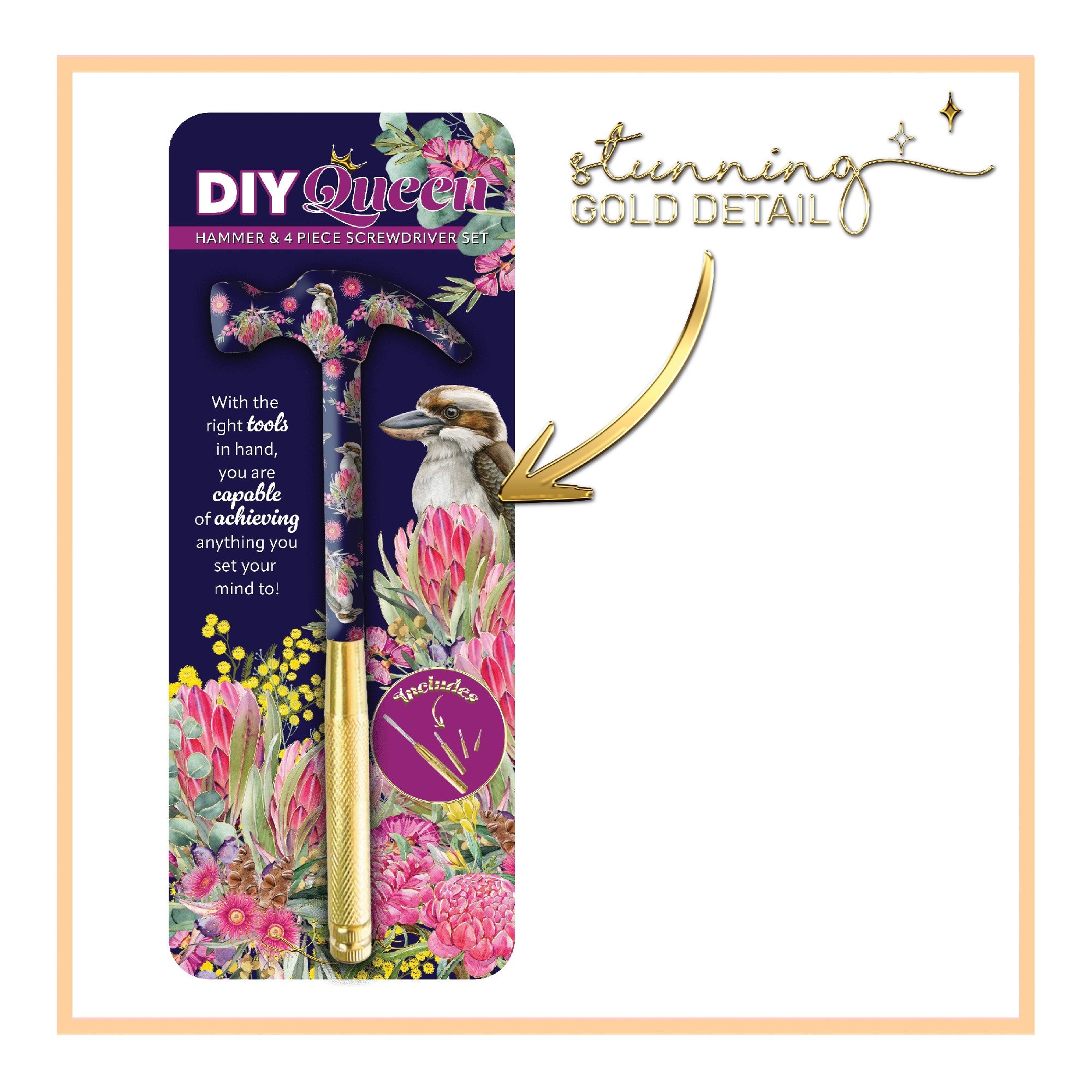 Hammor & Four Peice Screwdriver Set - Bush Guardian 