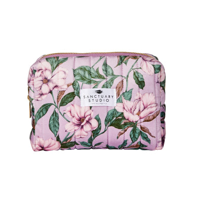 Cosmetic Bag Velvet- Sweet Magnolia 20x13x6cm 