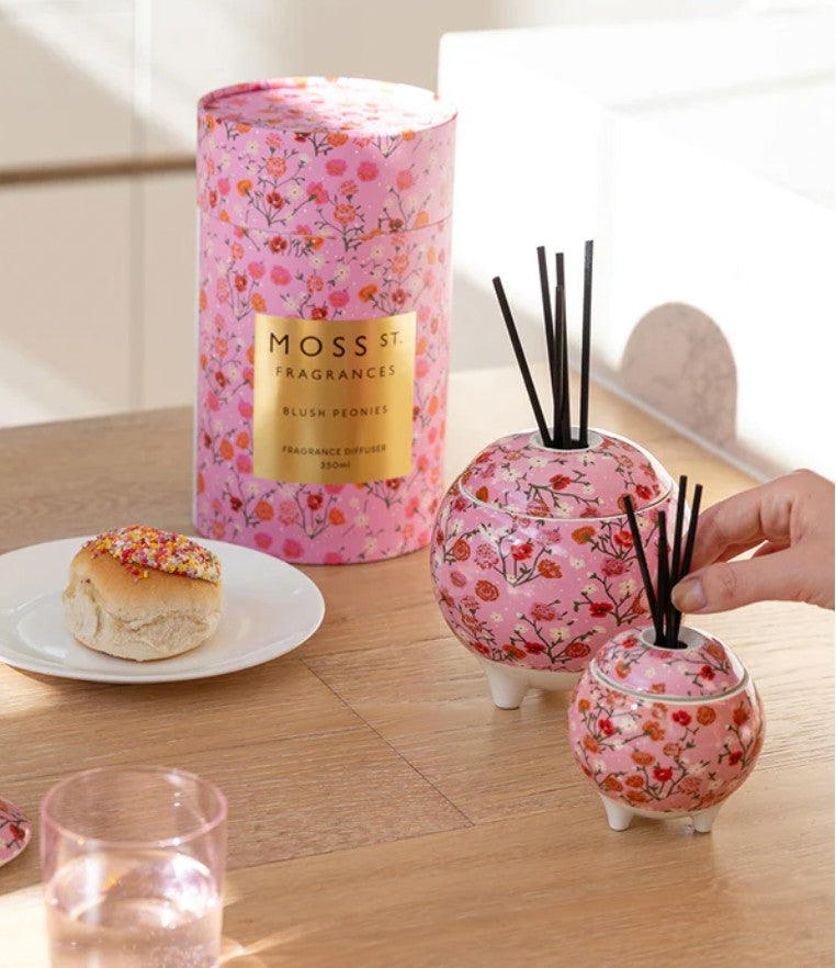 Moss St. Blush Peonies Ceramic Diffuser 100ml