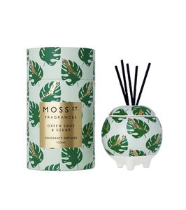 Moss St. Green Sage & Cedar Ceramic Diffuser 100ml