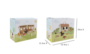 Wooden Portable Horse Stable Playset