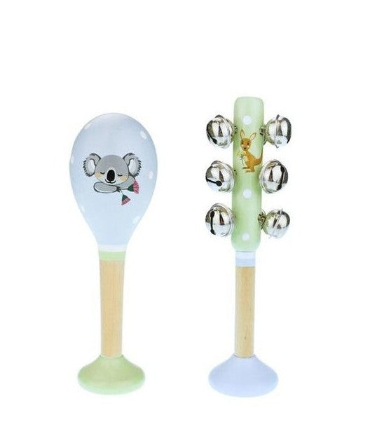 Bush Buddies Australian Animals Maraca And Bell Stick Set 