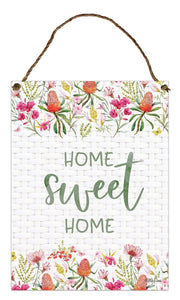 Blossom Home Hanging Tin Sign