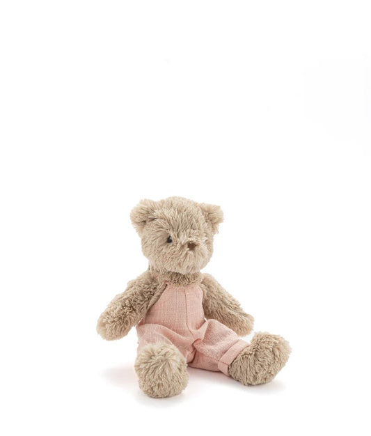 Baby Honey Bear - Overalls Baby Pink