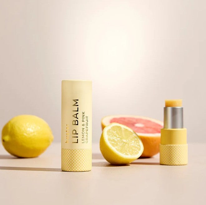 Huxter Lip Balm - Lemon & Pink Grapefruit Pale Yellow 