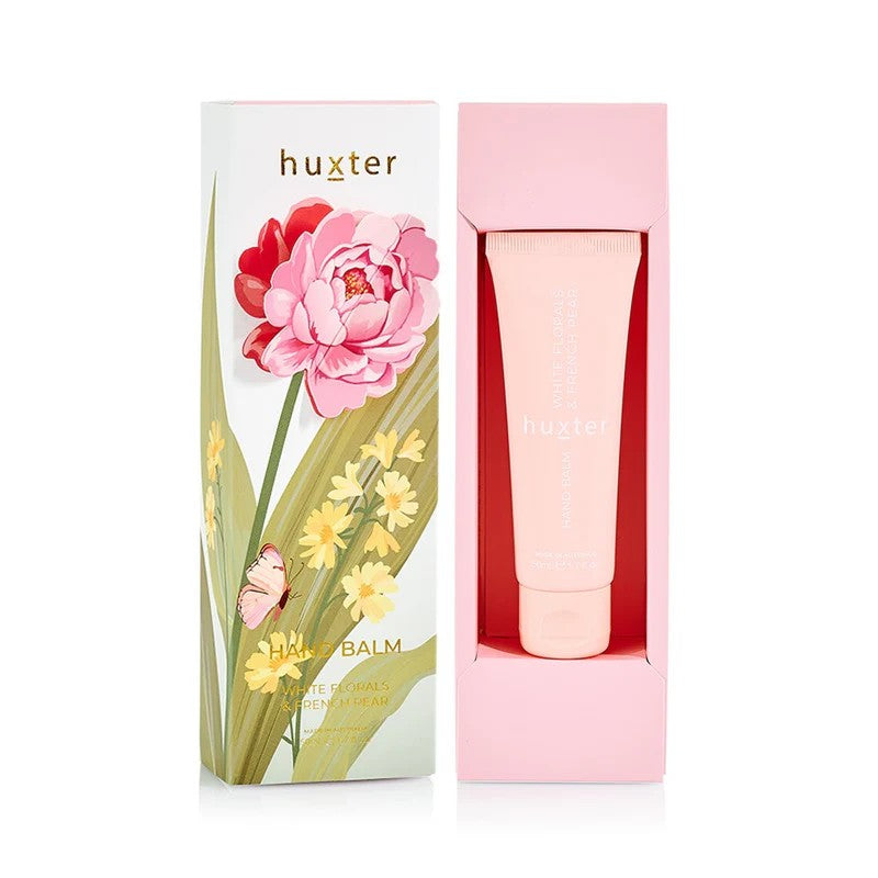 Huxter - Hand Balm Pink Flower - White Florals & French Pear