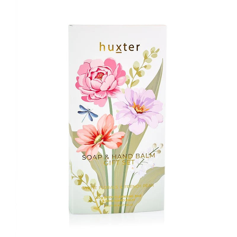 Huxter - Soap & Hand Balm Gift Set - White Florals & French Pear