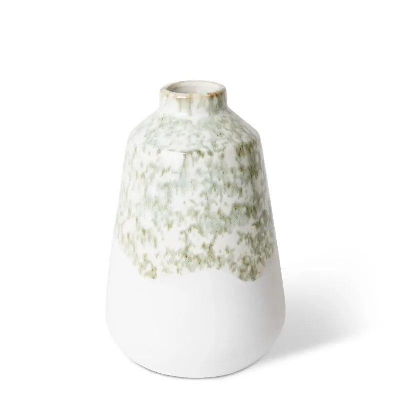 Alyssa Vase Green/white 17x17x27cm 