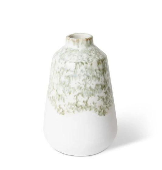 Alyssa Vase Green/white 17x17x27cm 