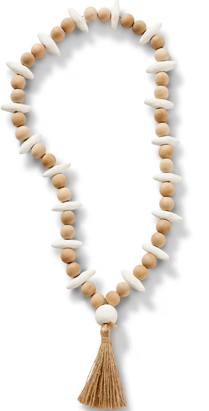 Sorrento Decor Beads Natural/white X5x60cm