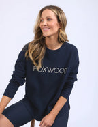 Foxwood Simplified Metallic Crew - Navy [siz:8]