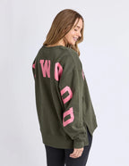 Foxwood - Interval Crew Dark Khaki /coral [siz:6]