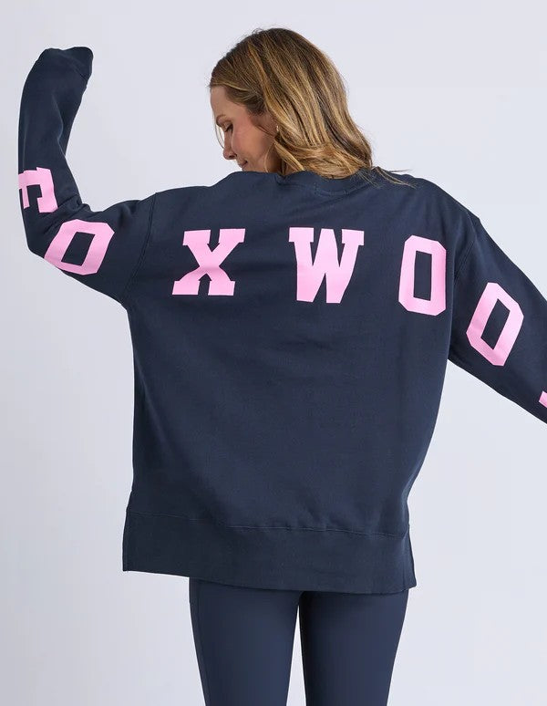 Foxwood Interval Crew - Navy With Neon Pink [siz:8]