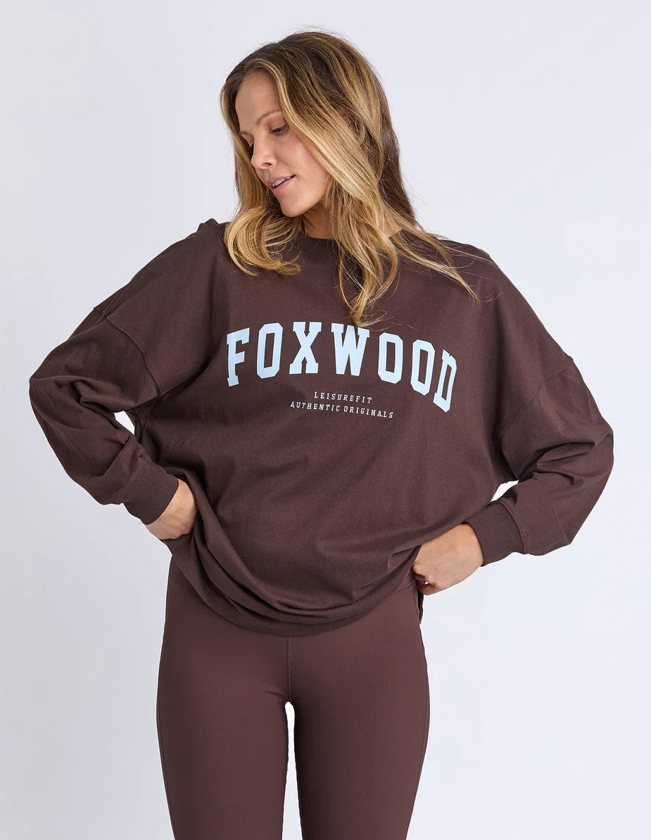 Foxwood - Interval Long Sleeve Coffee/light Blue [siz:10]