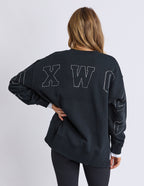 Foxwood - Metallic Interval Crew Black With Silver [siz:10]