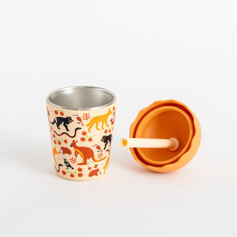 Chino Cups - Aussie Animals Mini Smoothie Cup And Straw 200ml