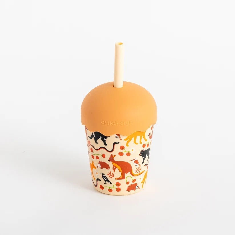 Chino Cups - Aussie Animals Mini Smoothie Cup And Straw 200ml