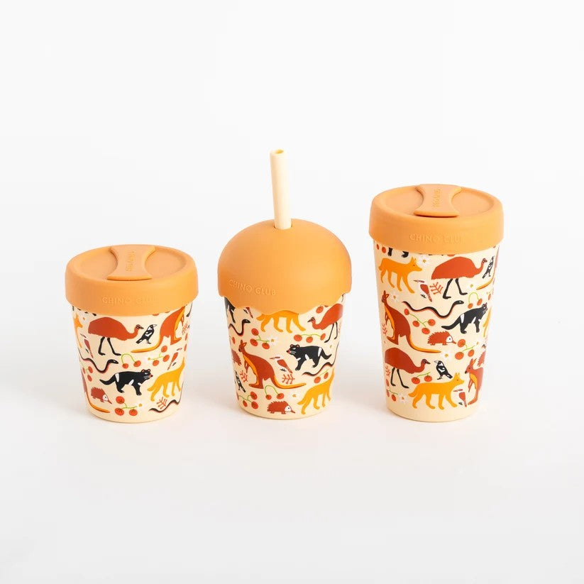 Chino Cups - Aussie Animals Mini Smoothie Cup And Straw 200ml