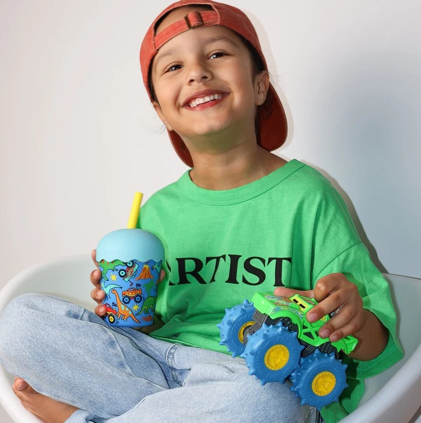 Chino Cup -dinotrucks Mini Smoothis Cup And Straw 200ml