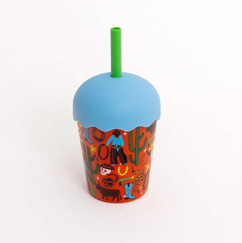 Chino Club - Cowboy Mini Smoothie Cup And Straw 200ml