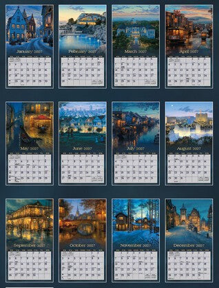 Around The World Wall Calendar