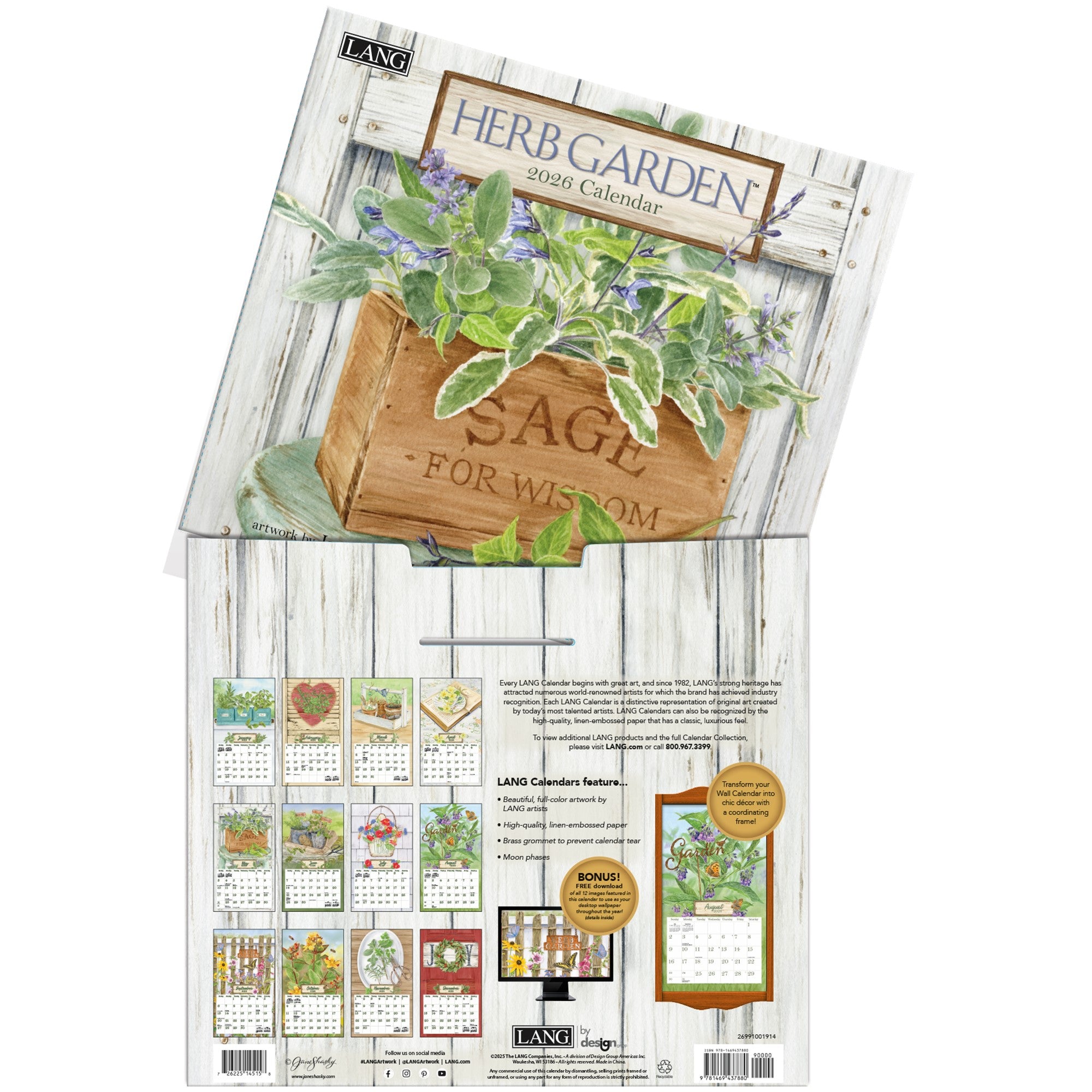 Herb Garden Wall Calendar