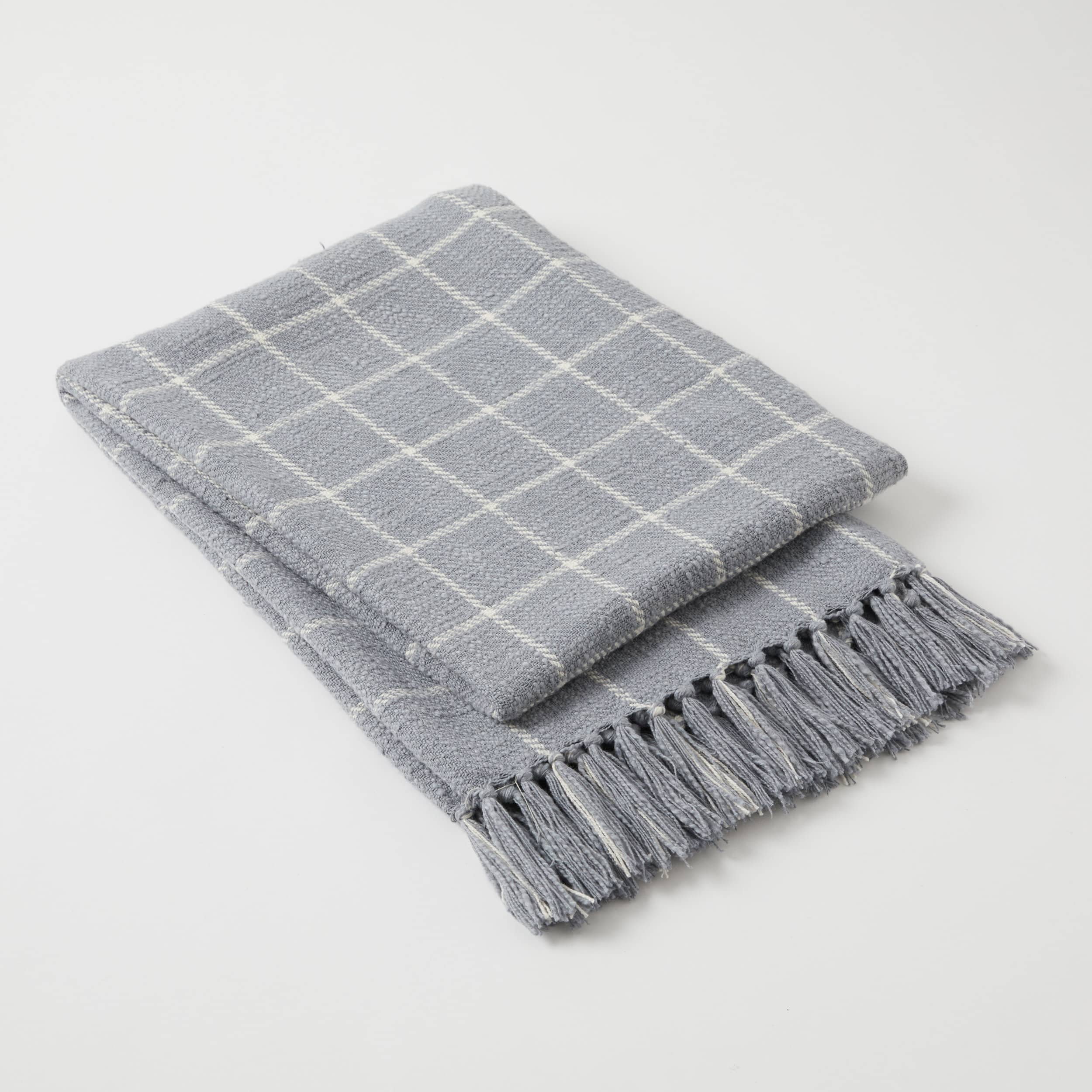 Woven Throw Cambridge Steel