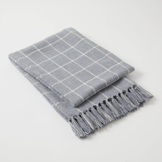 Woven Throw Cambridge Steel