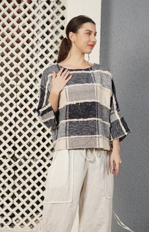 Selene Cotton Top - Navy [siz:ml]