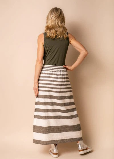 Vegas Linen Blend Skirt In Rust [siz:s]